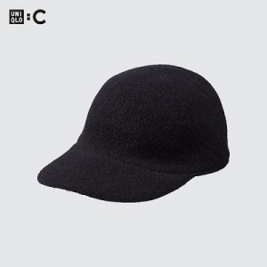 Women Uniqlo Adjustable Wool Caps Black | 4290171