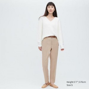 Women Uniqlo AirSense Pants Beige | 5519868