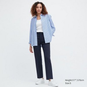 Women Uniqlo AirSense Pants Navy | 8265450