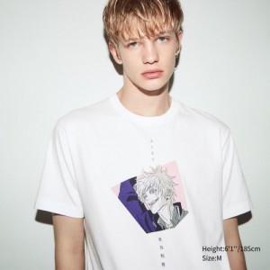 Women Uniqlo Anime JUJUTSU KAISEN Season 2 UT Short-Sleeve T Shirts White | 3137365
