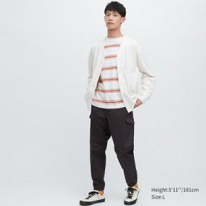 Women Uniqlo Cargo Joggers Grey | 7274775