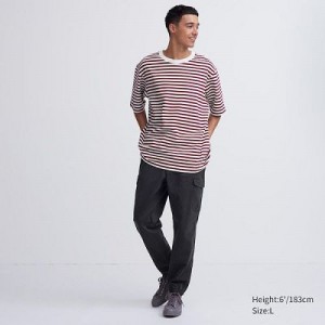 Women Uniqlo Cargo Joggers Grey | 7780236