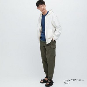 Women Uniqlo Cargo Joggers Olive | 2054642