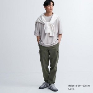 Women Uniqlo Cargo Joggers Olive | 3808267