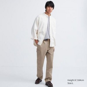 Women Uniqlo Cargo Pants Beige | 590147