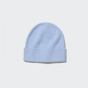Women Uniqlo Cashmere Knitted Beanie Blue | 2808236