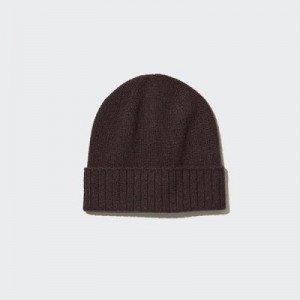 Women Uniqlo Cashmere Knitted Beanie Brown | 1452833