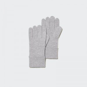 Women Uniqlo Cashmere Knitted Gloves Grey | 3022799