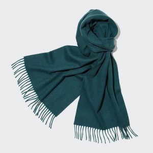 Women Uniqlo Cashmere Scarves Green | 7594190