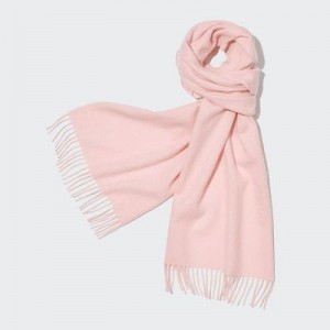 Women Uniqlo Cashmere Scarves Pink | 4986413