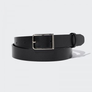 Women Uniqlo Clean Belts Black | 7536673