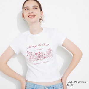 Women Uniqlo Collection UT Short-Sleeve T Shirts White | 7881980