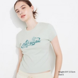 Women Uniqlo Collection UT Short-Sleeve T Shirts Green | 5855192