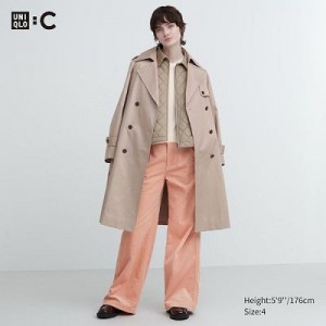 Women Uniqlo Corduroy Wide Pants Pink | 1491355