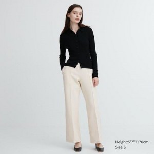 Women Uniqlo Dry Sweat Track Pants White | 886396