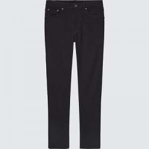 Women Uniqlo EZY Ultra Stretch Jeans Black | 9946093