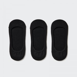 Women Uniqlo Footsies 3 Pack Low Cut Socks Black | 6432042