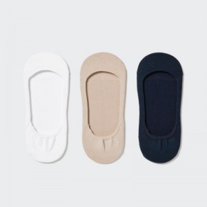 Women Uniqlo Footsies 3 Pack Low Cut Socks White | 5614908
