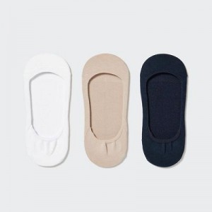 Women Uniqlo Footsies 3 Pack (Low Cut) Socks White | 4591720