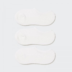 Women Uniqlo Footsies 3 Pack Sports Socks White | 4717957