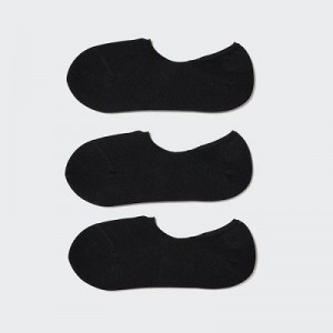 Women Uniqlo Footsies (3 Pairs) Socks Black | 4786950