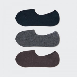 Women Uniqlo Footsies (3 Pairs) Socks Navy | 8708991