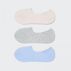 Women Uniqlo Footsies (3 Pairs) Socks White | 5553064