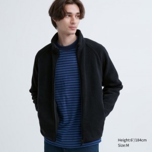 Women Uniqlo Full-Zip Fleece Black | 7896819