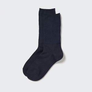 Women Uniqlo HEATTECH 2-Way Socks Navy | 9323708