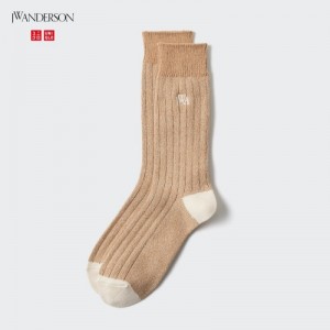 Women Uniqlo HEATTECH Anti-Odor Socks Beige | 2554287