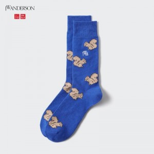Women Uniqlo HEATTECH Anti-Odor Socks Blue | 9753646