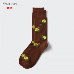 Women Uniqlo HEATTECH Anti-Odor Socks Brown | 4756265