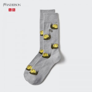 Women Uniqlo HEATTECH Anti-Odor Socks Grey | 6060093