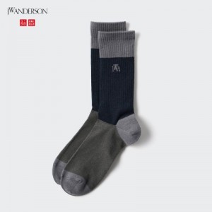 Women Uniqlo HEATTECH Anti-Odor Socks Navy | 7049595