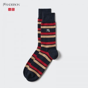 Women Uniqlo HEATTECH Anti-Odor Socks Navy | 9459784