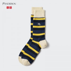 Women Uniqlo HEATTECH Anti-Odor Socks Navy | 3770423