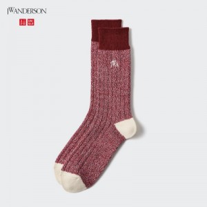 Women Uniqlo HEATTECH Anti-Odor Socks Red | 4673547
