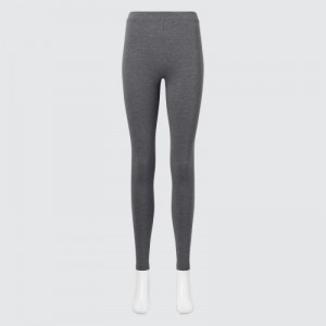 Women Uniqlo HEATTECH Cotton Extra Warm Leggings Grey | 5825995