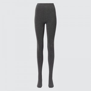 Women Uniqlo HEATTECH Extra Warm Pile-Lined Tight Grey | 6479476