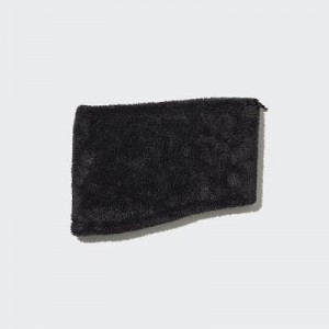 Women Uniqlo HEATTECH Fluffy Yarn Neck Warmer Black | 328655