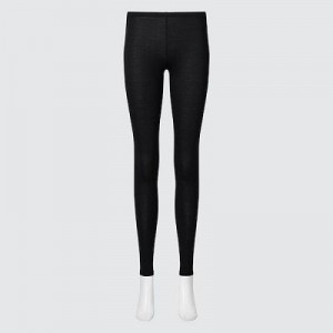 Women Uniqlo HEATTECH Leggings Black | 4033316