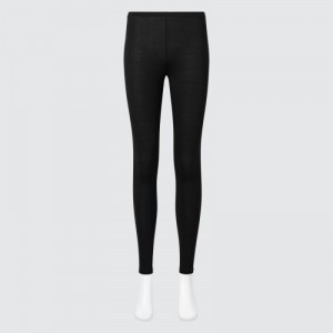 Women Uniqlo HEATTECH Leggings Black | 9526629