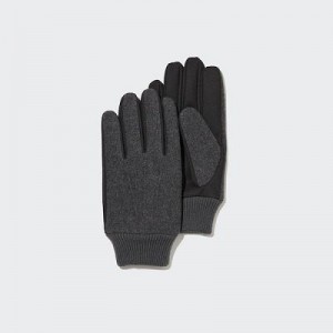 Women Uniqlo HEATTECH Lined Faux Wool Gloves Grey | 328660
