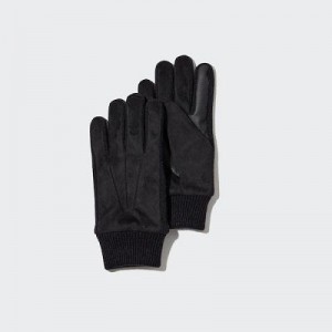Women Uniqlo HEATTECH Lined Gloves Black | 7885463
