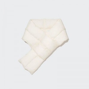 Women Uniqlo HEATTECH Lined Padded Scarves White | 6755736
