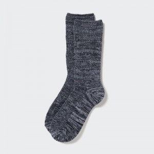 Women Uniqlo HEATTECH Loose Ribbed Socks Grey | 9206544
