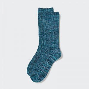 Women Uniqlo HEATTECH Loose Ribbed Socks Green | 1679724