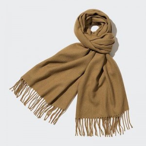 Women Uniqlo HEATTECH Scarves Brown | 8788366