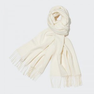 Women Uniqlo HEATTECH Scarves White | 5965529