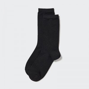 Women Uniqlo HEATTECH Socks Black | 5396587